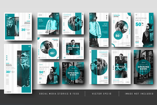 قالب مینیمال و جذاب پست و استوری اینستاگرام بصورت لایه باز و قابل ویرایش